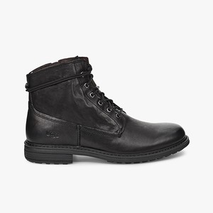 Ugg Morrison Lace-Up Men Boots Black (9138QGAME)